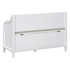 Banc de rangement en bois massif Espresso/Blanc/Bleu/Naturel/Gris, 2 places