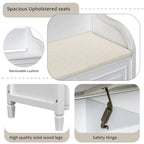 Banc de rangement en bois massif Espresso/Blanc/Bleu/Naturel/Gris, 2 places