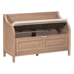 Banc de rangement en bois massif Espresso/Blanc/Bleu/Naturel/Gris, 2 places