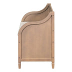 Banc de rangement en bois massif Espresso/Blanc/Bleu/Naturel/Gris, 2 places