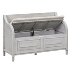 Banc de rangement en bois massif Espresso/Blanc/Bleu/Naturel/Gris, 2 places