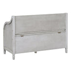 Banc de rangement en bois massif Espresso/Blanc/Bleu/Naturel/Gris, 2 places
