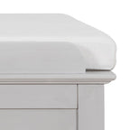 Banc de rangement vintage 1 place avec 2 armoires - Gris délavé / Espresso / Bleu marine antique / Blanc