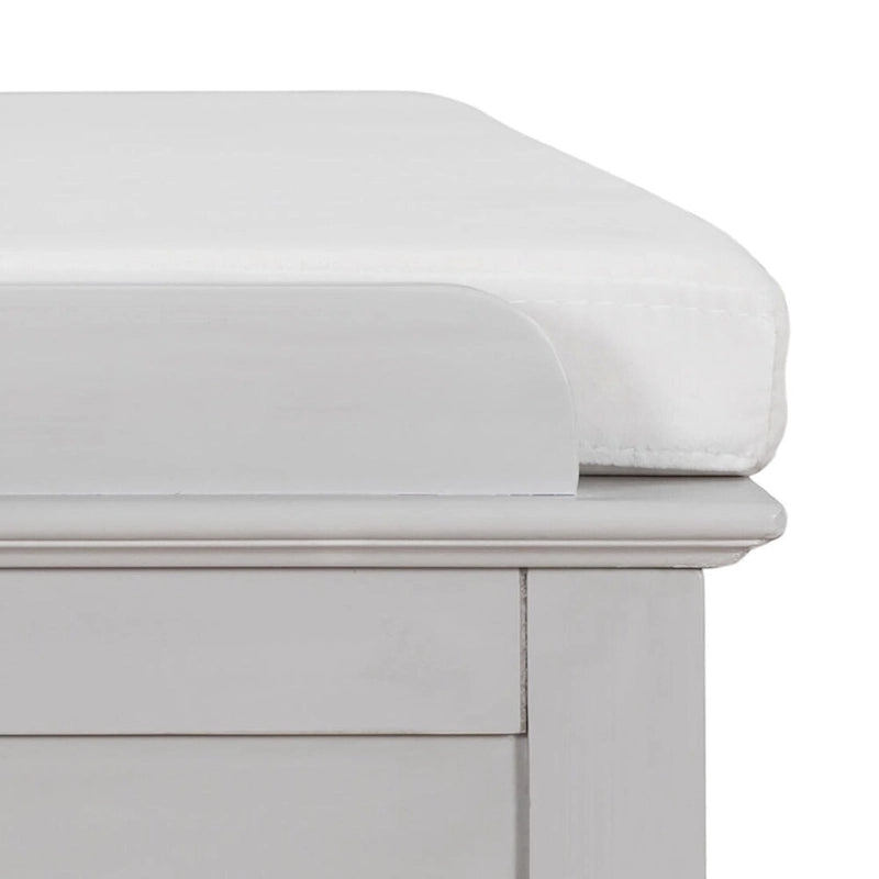 Banc de rangement vintage 1 place avec 2 armoires - Gris délavé / Espresso / Bleu marine antique / Blanc