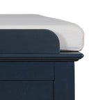 Banc de rangement vintage 1 place avec 2 armoires - Gris délavé / Espresso / Bleu marine antique / Blanc