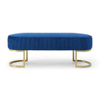 Banc ottoman sherpa en U bleu/rose rouge/gris, 1-2 personnes, 122 cm