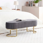 Banc ottoman sherpa en U bleu/rose rouge/gris, 1-2 personnes, 122 cm