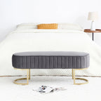 Banc ottoman sherpa en U bleu/rose rouge/gris, 1-2 personnes, 122 cm