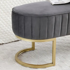 Banc ottoman sherpa en U bleu/rose rouge/gris, 1-2 personnes, 122 cm