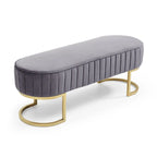 Banc ottoman sherpa en U bleu/rose rouge/gris, 1-2 personnes, 122 cm