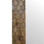 Meuble à miroir sculpté Ananas Blanc – Bois massif, 1 porte, usage individuel