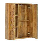 Meuble à miroir sculpté Ananas Blanc – Bois massif, 1 porte, usage individuel