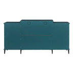 Meuble TV et buffet bleu sarcelle avec 4 portes — Style rétro