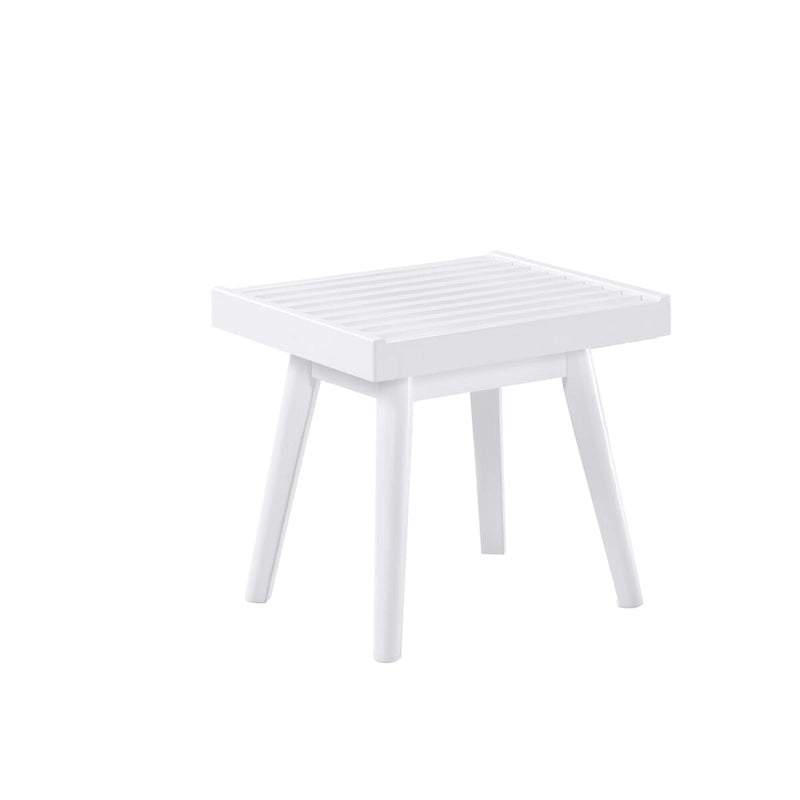 Banc à lattes blanches en bois massif – Une place
