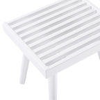 Banc à lattes blanches en bois massif – Une place