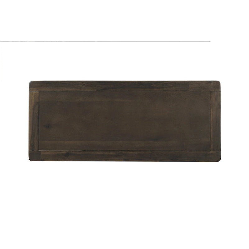 Meuble de rangement de style ferme gris clair/bleu marine antique/blanc délavé avec 2 tiroirs et 4 paniers en rotin