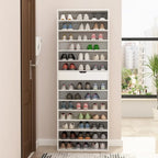 Meuble à Chaussures Haut Blanc, 13 Étagères, Peut Contenir 40 Paires
