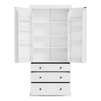 Garde-manger autoportant de cuisine de 195 cm – Gris / Crème / Blanc