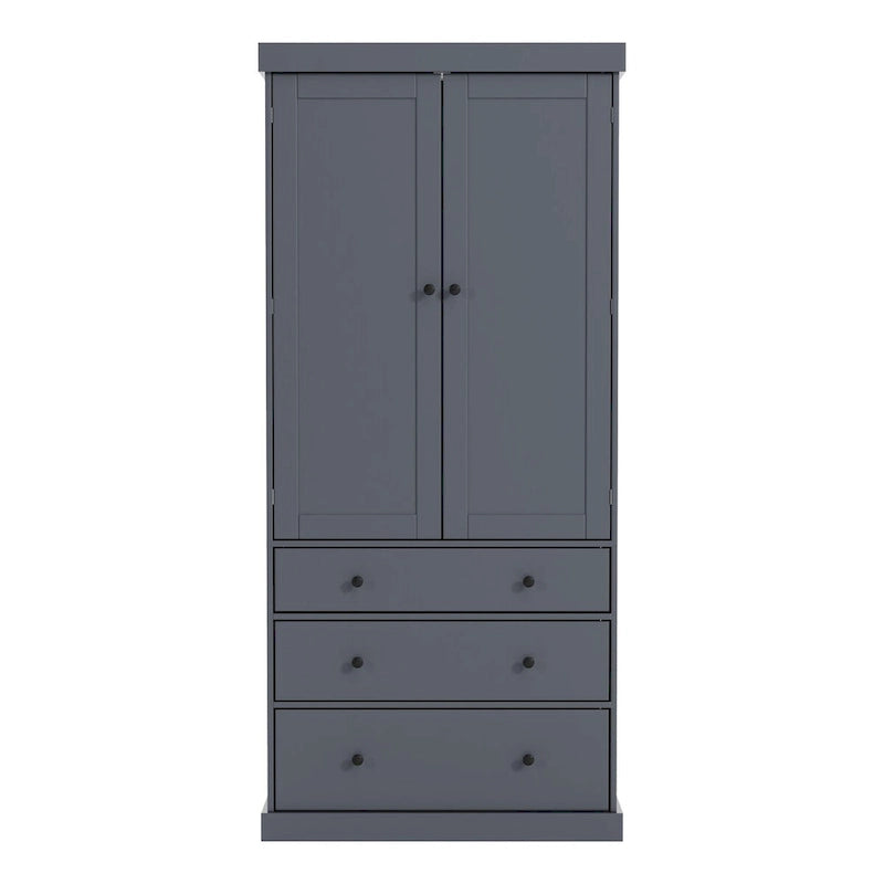 Garde-manger autoportant de cuisine de 195 cm – Gris / Crème / Blanc