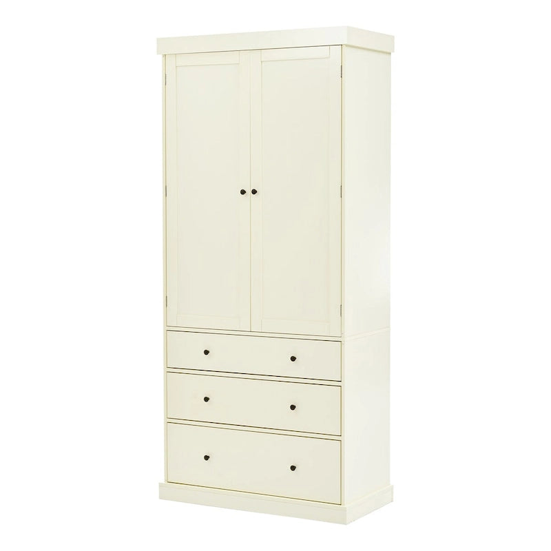 Garde-manger autoportant de cuisine de 195 cm – Gris / Crème / Blanc