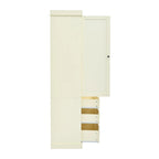 Garde-manger autoportant de cuisine de 195 cm – Gris / Crème / Blanc