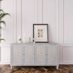 Accent Cabinet 4 Door Wooden Cabinet Sideboard Buffet