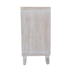 Buffet de salle à manger 4 portes en bois naturel tressé
