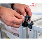 Meuble de rangement modulaire blanc/noir – 6 bacs, 2 modules