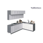 Kitchen Radiance Collection White Matte Color Base Size 9Ft Wide - 108x85