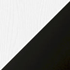 Meuble d'appoint à porte vitrée de 80 cm de large, motif grain de bois noir et blanc