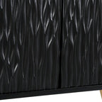 Bahut commode noire à 2 portes, une personne