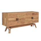 Buffet en bois massif à bords bruts - 2 portes, 175 cm