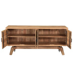 Buffet en bois massif à bords bruts - 2 portes, 175 cm