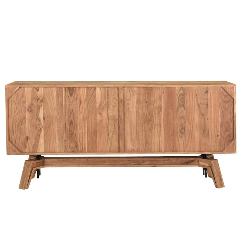Buffet en bois massif à bords bruts - 2 portes, 175 cm