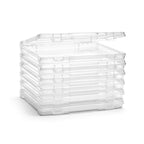 Chemise de projet portable transparente – Format légal, empilable, lot de 6