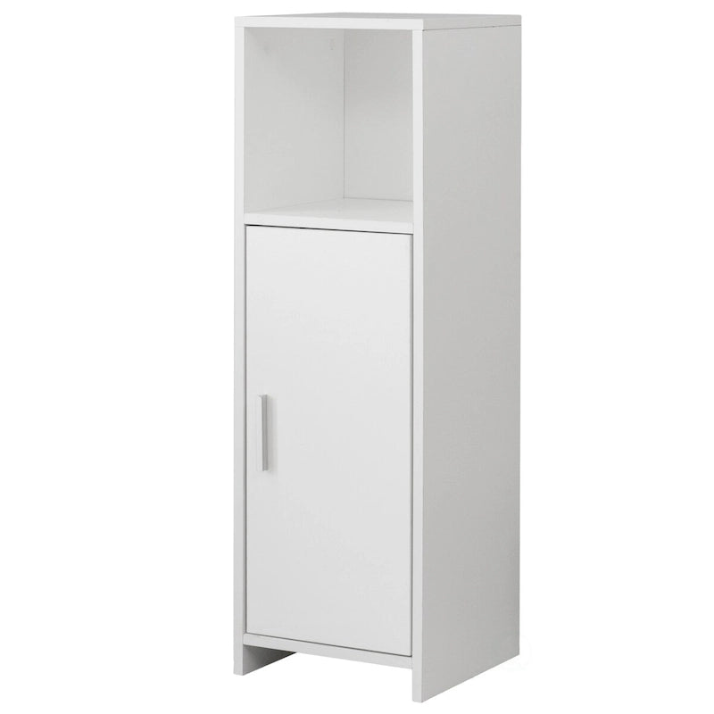 Meuble haut de salle de bain à porte simple, autoportant, blanc