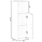Meuble haut de salle de bain à porte simple, autoportant, blanc