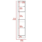 Meuble de rangement en lin beige – Double porte, 2 armoires, 4 étagères
