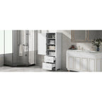 Meuble haut de salle de bain blanc, 1 personne, 2 tiroirs