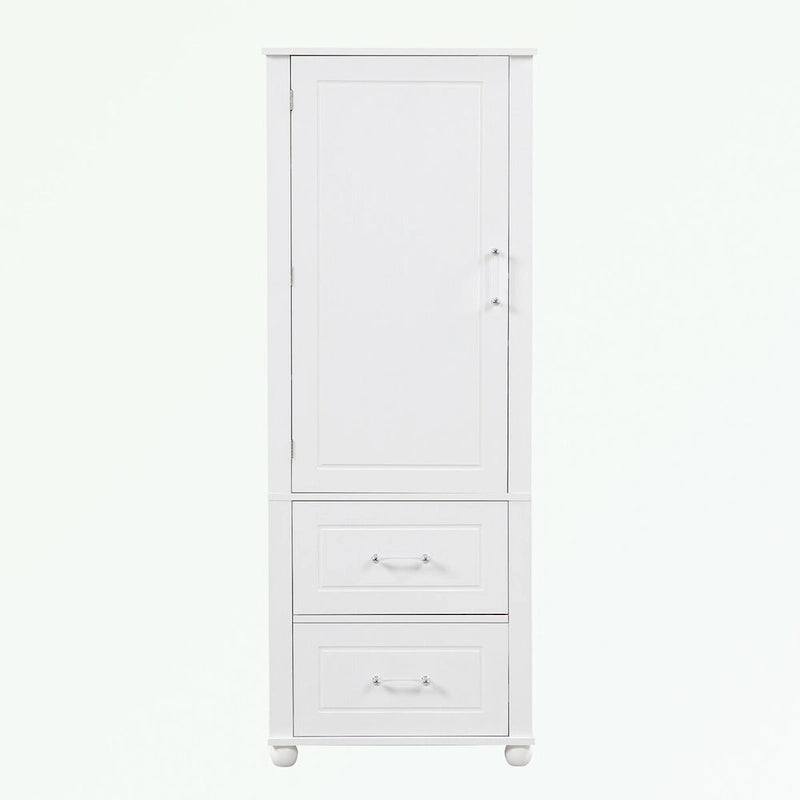 Meuble haut de salle de bain blanc, 1 personne, 2 tiroirs