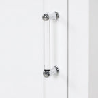 Meuble haut de salle de bain blanc, 1 personne, 2 tiroirs