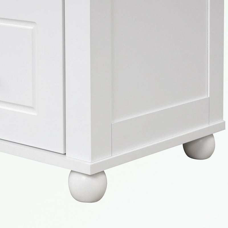 Meuble haut de salle de bain blanc, 1 personne, 2 tiroirs