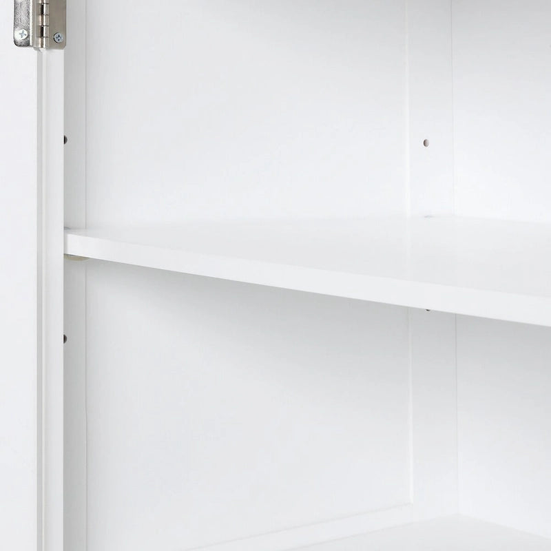 Meuble haut de salle de bain blanc, 1 personne, 2 tiroirs