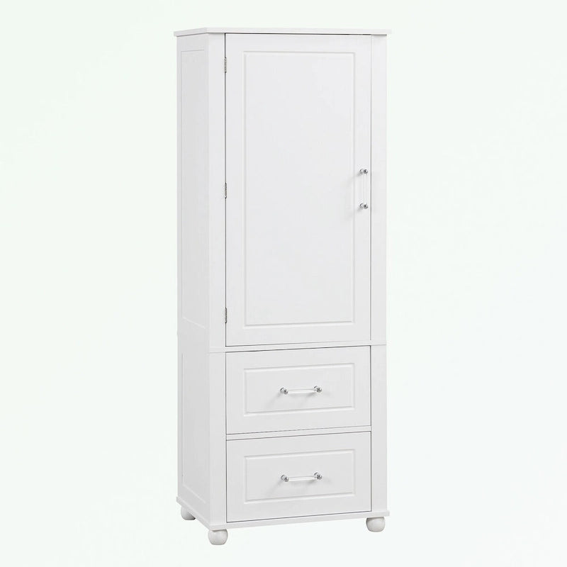 Meuble haut de salle de bain blanc, 1 personne, 2 tiroirs