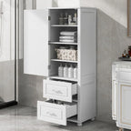 Meuble haut de salle de bain blanc, 1 personne, 2 tiroirs