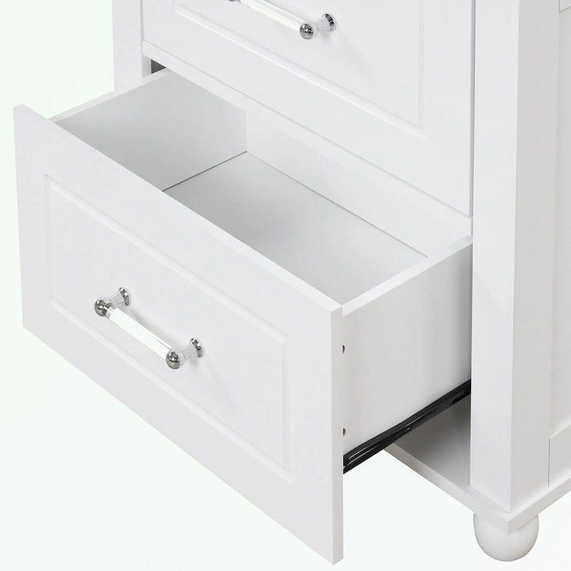 Meuble haut de salle de bain blanc, 1 personne, 2 tiroirs
