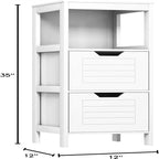 Meuble de Rangement au Sol – Noir / Taupe / Gris / Blanc, 3 étagères, Simple