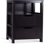 Meuble de Rangement au Sol – Noir / Taupe / Gris / Blanc, 3 étagères, Simple