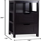 Meuble de Rangement au Sol – Noir / Taupe / Gris / Blanc, 3 étagères, Simple