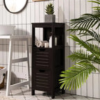 Meuble de Rangement au Sol – Noir / Taupe / Gris / Blanc, 3 étagères, Simple